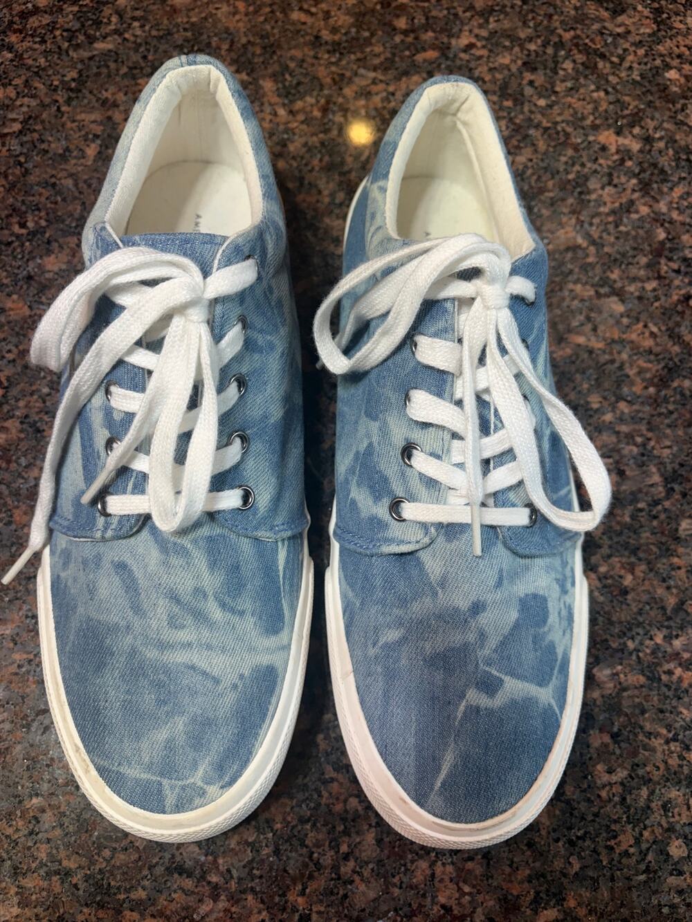 American Eagle Blue Canvas Low Top Sneakers Size 10